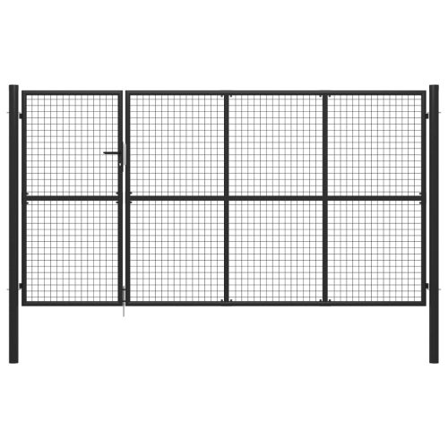 Vrtna vrata čelična 350 x 150 cm antracit