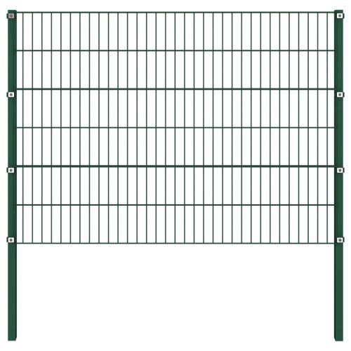 Panel za ogradu sa stupovima željezni 1,7 m zeleni