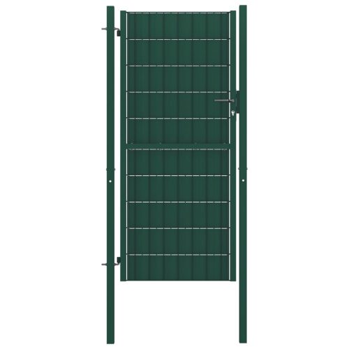 Vrata za ogradu od PVC-a i čelika 100 x 124 cm zelena