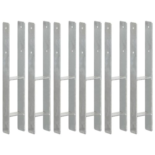 Sidra za ogradu 6 kom srebrna 9 x 6 x 60 cm pocinčani čelik