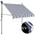 Tenda na ručno uvlačenje s LED svjetlima 100 cm plavo-bijela