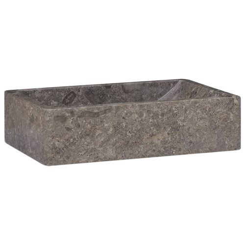 Umivaonik 45 x 30 x 12 cm mramorni visoki sjaj sivi