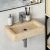 Zidni umivaonik krem 38 x 24 x 6,5 cm mramorni