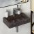 Zidni umivaonik crni 38 x 24 x 6,5 cm mramorni