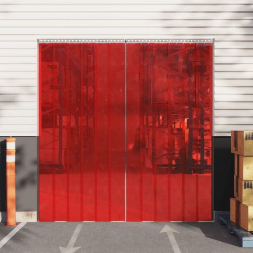 Zavjesa za vrata crvena 200 mm x 1,6 mm 50 m PVC