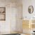 Stijenka za walk-in tuš sa staklom ESG zlatna 90 x 195 cm