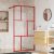 Stijenka za walk-in tuš sa staklom ESG crvena 115 x 195 cm