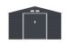 EPT stabilna metalna vrtna kućica 1085 - 340x319 cm - bež i siva boja