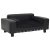 Sofa za pse crna 81 x 43 x 31 cm od pliša i umjetne kože