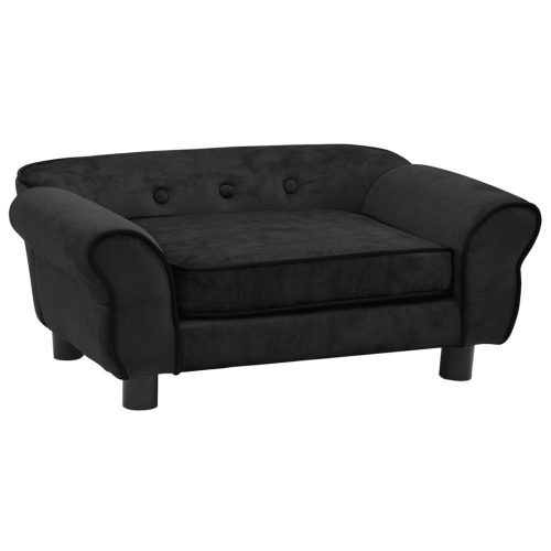 Sofa za pse crna 72 x 45 x 30 cm plišana