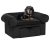 Sofa za pse s ladicom crna 75 x 50 x 38 cm plišana