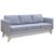 Sofa Trosjed od Tkanine Svijetlo Sivi