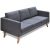 Trosjed Sofa od Tkanine Tamno Sivi