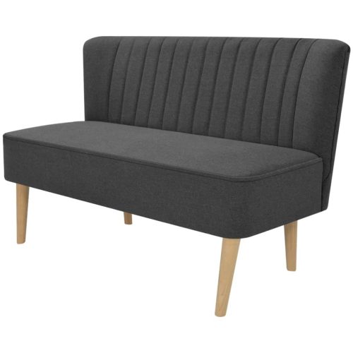 Sofa 117x55,5x77 cm Tkanina Tamno Siva