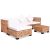 Sofa Set 14 kom Prirodni Ratan