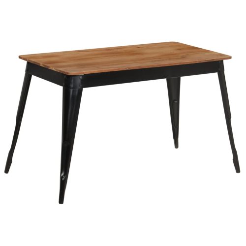 Blagovaonski stol od masivnog drva bagrema i čelika 120x60x76 cm
