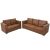 2-dijelni set sofa od umjetne brušene kože