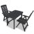 3-dijelni bistro set od plastike antracit