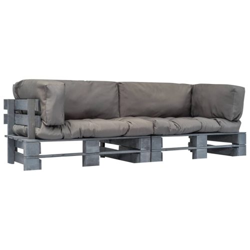 2-dijelni set vrtnih sofa od paleta od borovine s jastucima