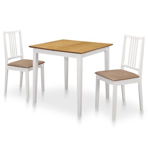 276408  3 Piece Dining Set MDF White (247625+247634)