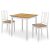 276408 3 Piece Dining Set MDF White (247625+247634)