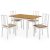 276409 5 Piece Dining Set MDF White (247625+247635)
