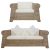 2-dijelni set sofa od prirodnog ratana s jastucima