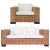 2-dijelni set sofa od prirodnog ratana s jastucima