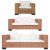 3-dijelni set sofa od prirodnog ratana s jastucima