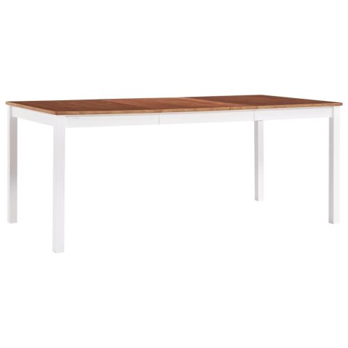 Blagavaonski stol bijelo-smeđi 180 x 90 x 73 cm od borovine