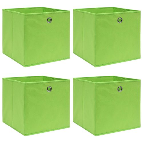 Kutije za pohranu 4 kom zelene 32 x 32 x 32 cm od tkanine