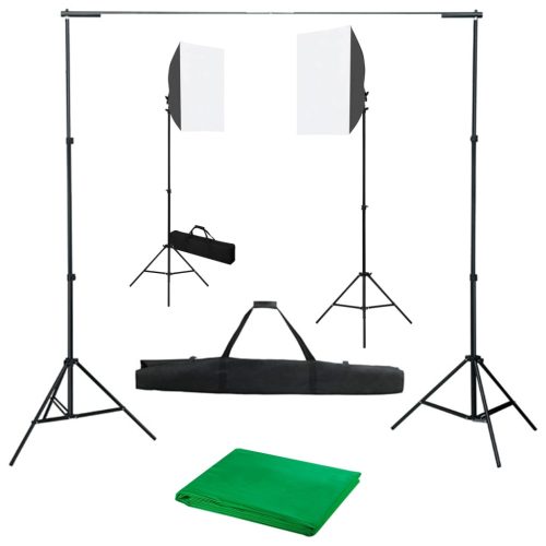 Komplet fotografske opreme sa svjetlima softbox i pozadinom