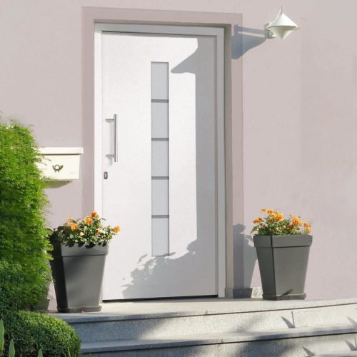 Ulazna vrata od aluminija i PVC-a bijela 110 x 210 cm
