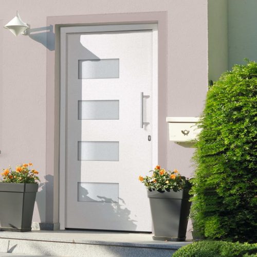 Ulazna vrata od aluminija i PVC-a bijela 100 x 200 cm