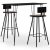 3-dijelni barski set crni
