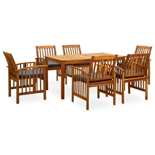 3058089  7 Piece Garden Dining Set with Cushions Solid Acacia Wood (45962+2x312131)