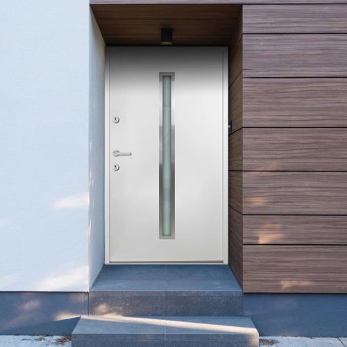 Aluminijska ulazna vrata bijela 110 x 207,5 cm