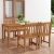 Vrtni blagovaonski set od 5 dijelova 160x80 cm masivno tikovino drvo