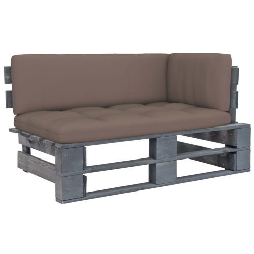 Kutna vrtna sofa od paleta od sivo impregnirane borovine