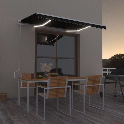 Automatska tenda sa senzorom za vjetar LED 300x250 cm antracit