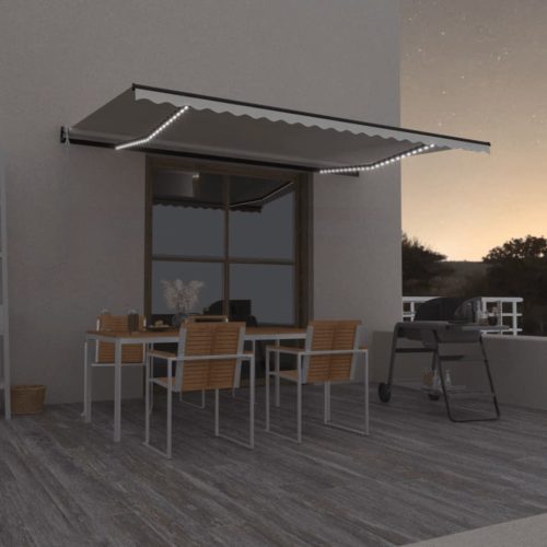 Automatska tenda sa senzorom za vjetar LED 500 x 300 cm krem