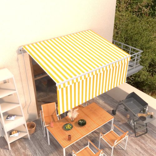 Automatska tenda na uvlačenje s roletom 3 x 2,5 m žuto-bijela