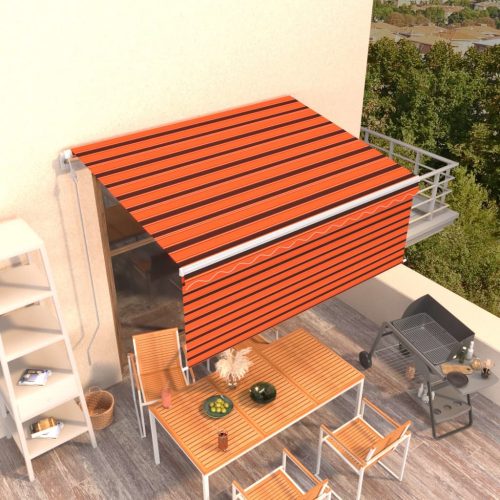 Automatska tenda na uvlačenje s roletom 3x2,5m narančasto-smeđa