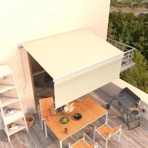 Tenda na ručno uvlačenje s roletom 3,5 x 2,5 m krem