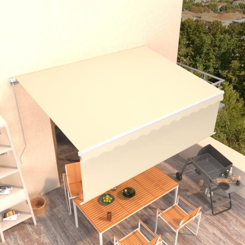 Tenda na ručno uvlačenje s roletom 4 x 3 m krem