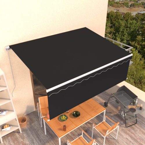 Tenda na ručno uvlačenje s roletom 4,5 x 3 m antracit