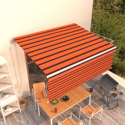 Automatska tenda na uvlačenje s roletom 4,5x3m narančasto-smeđa