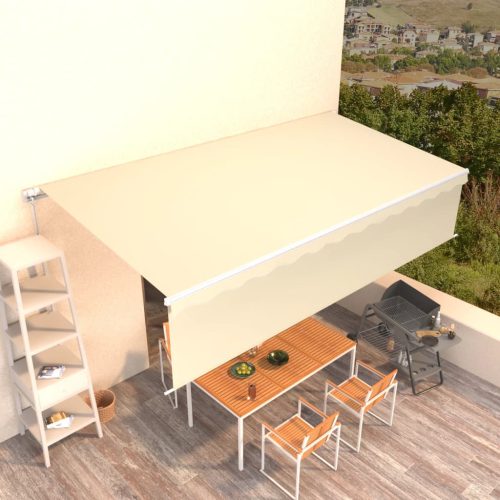 Tenda na ručno uvlačenje s roletom 6 x 3 m krem