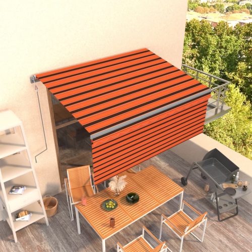 Automatska tenda na uvlačenje s roletom 3x2,5m narančasto-smeđa