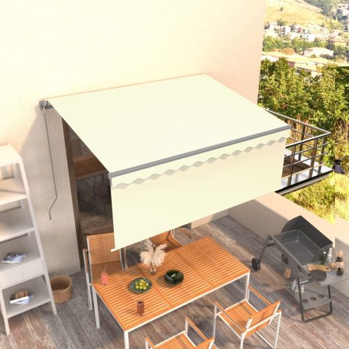 Tenda na ručno uvlačenje s roletom 3,5 x 2,5 m krem